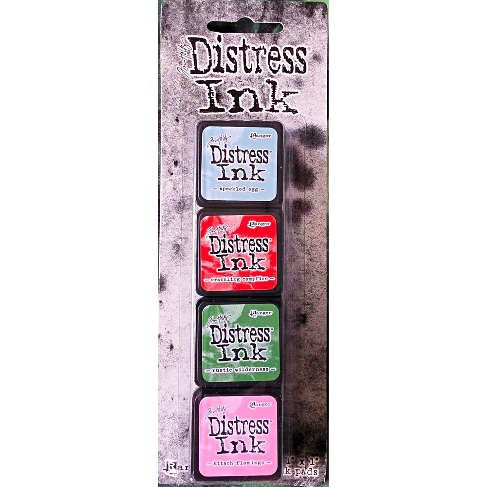 Tim Holtz Mini Distress Ink Kit #16 - Speckled Egg Campfire Flamingo Ranger